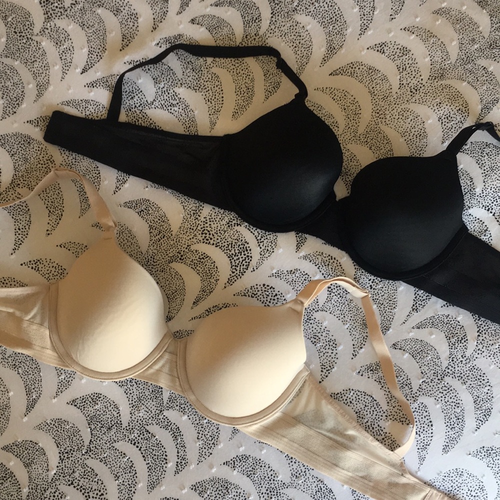 Brand New Black and Nude Underwire Bras 34B